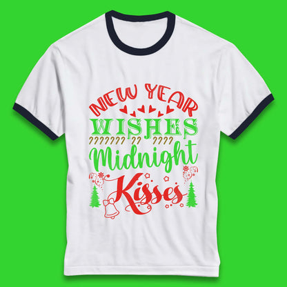 new year wishes christmas ringer t shirt