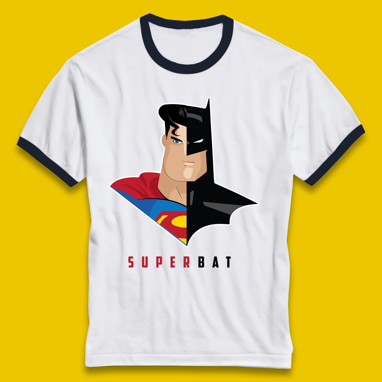 Super Bat Batman V Superman: Dawn Of Justice Superhero Film Comic Book Characters DC Comics Ringer T Shirt