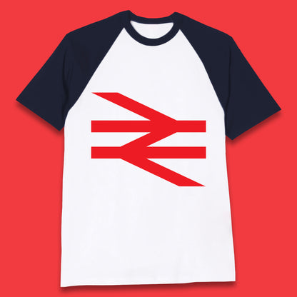 British Rail Union Jack Logo Trains Trainspotter Train Nationalisation Britain Uk Labour Politics Baseball T Shirt