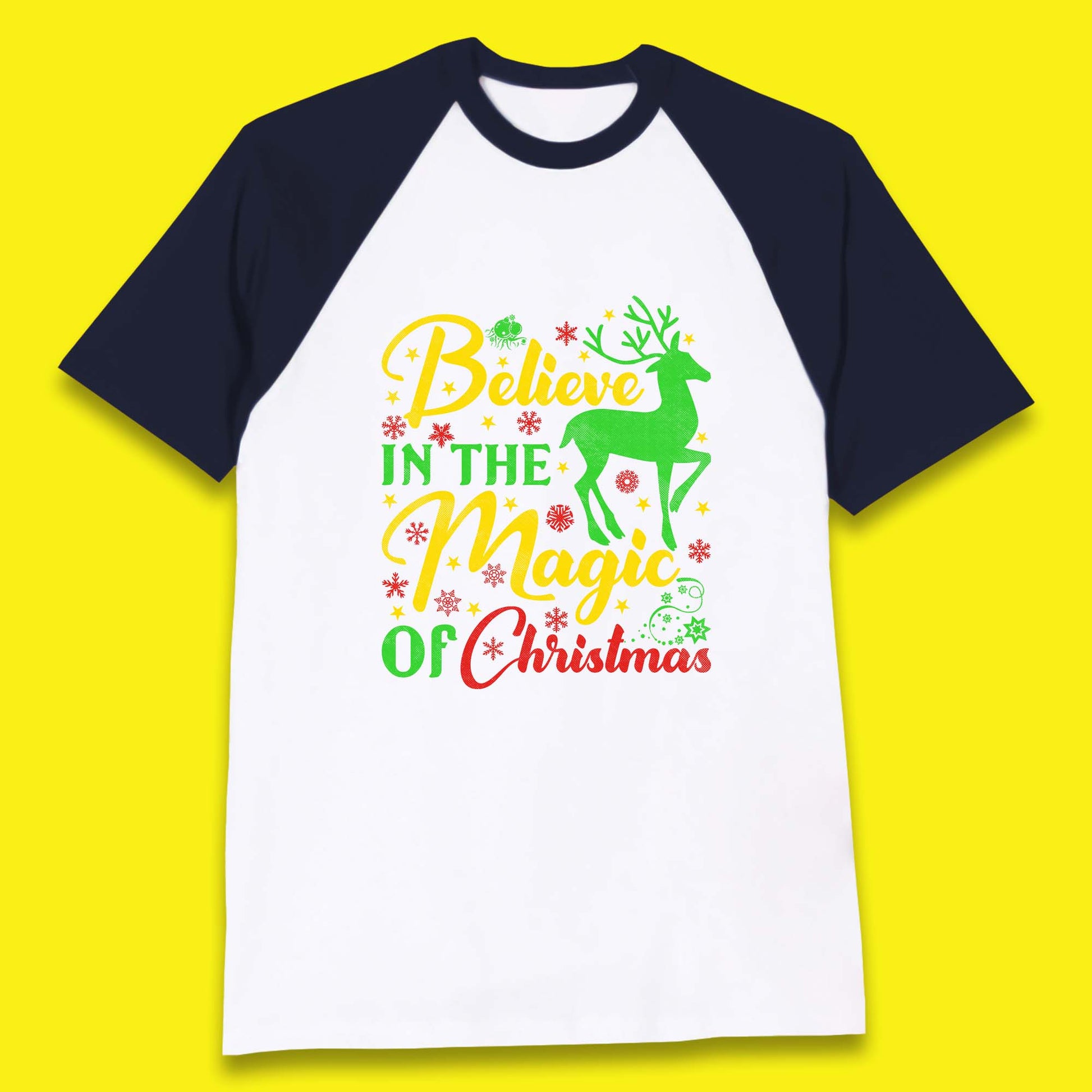 believe in the magic of christmas reindeer t shirt