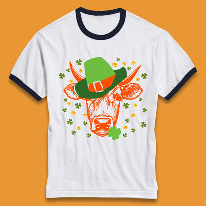 St Patrick's Cow Ringer T-Shirt