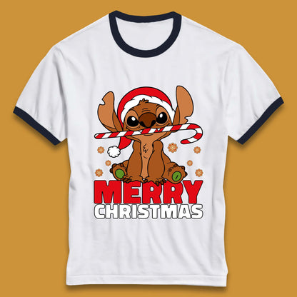 Gingerbread Stitch Christmas Ringer T-Shirt