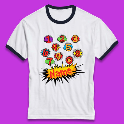 Personalised Number Day Ringer T-Shirt