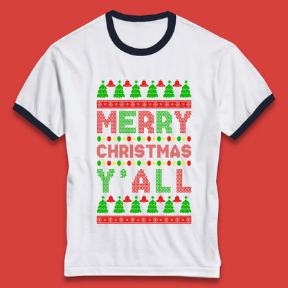 Merry Christmas Y'All Ringer T-Shirt