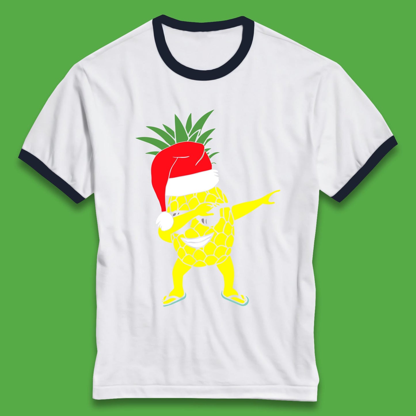 dabbing pineapple ringer t shirt