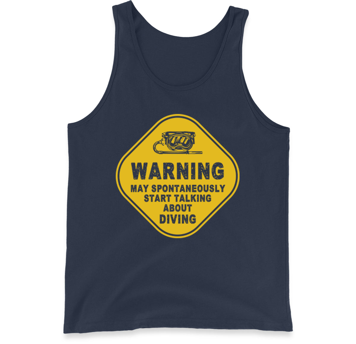 warning diving tank top