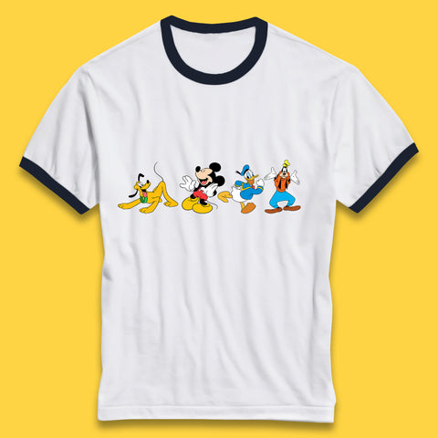 Mickey And Friends Mickey Mouse Daisy Duck Pluto Goofy Donald Duck Disney Group Disney Best Friends Ringer T Shirt