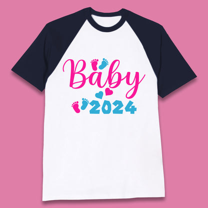 Baby 2024 Pregnancy Announcement Baseball T-Shirt