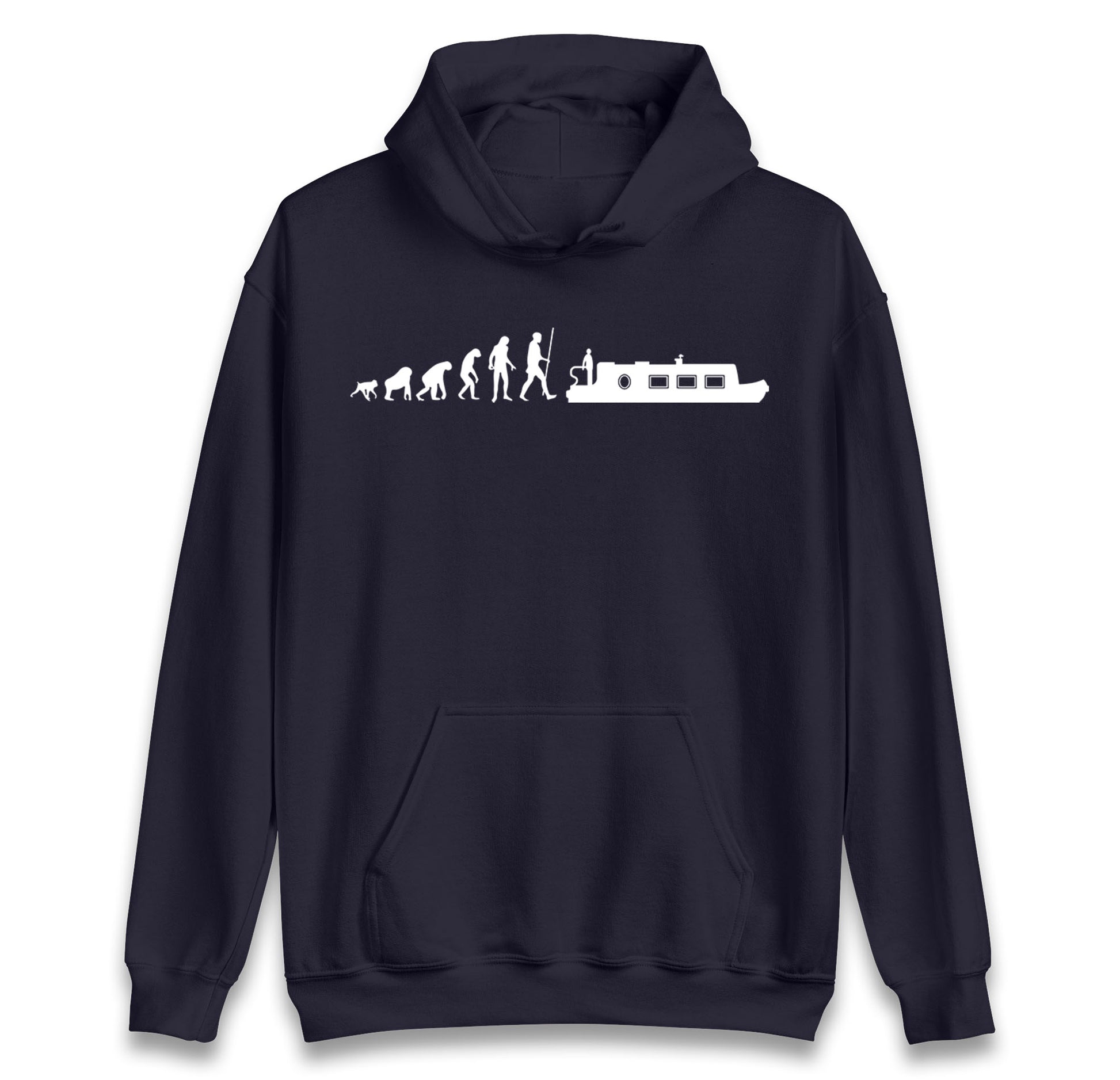 Human Evolution Canal boat hoodie