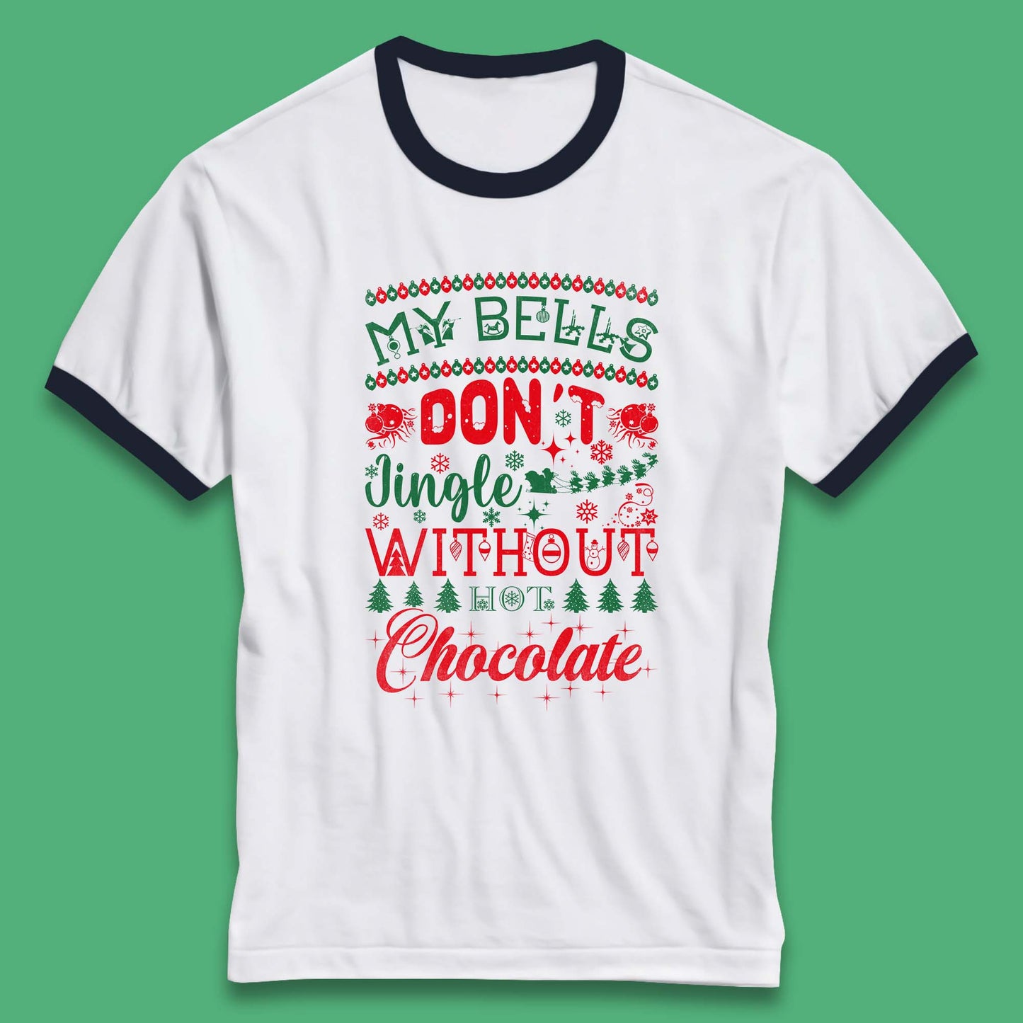 funny christmas chocolate ringer t shirt