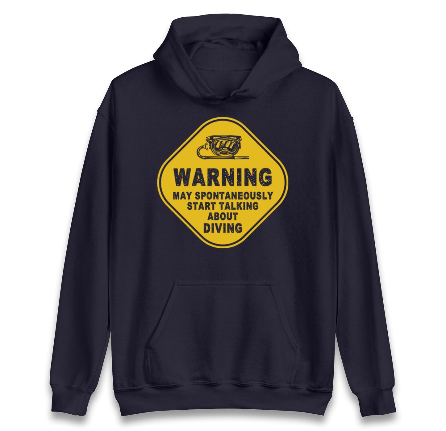 warning diving hoodie
