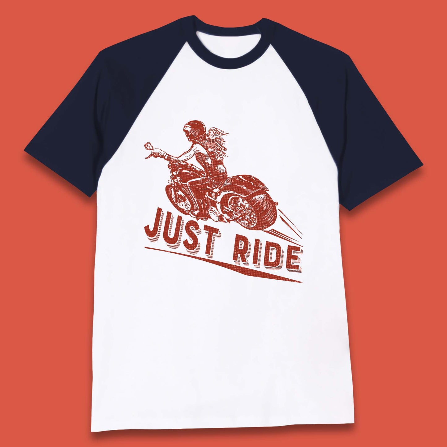 Just Ride Baseball T-Shirt