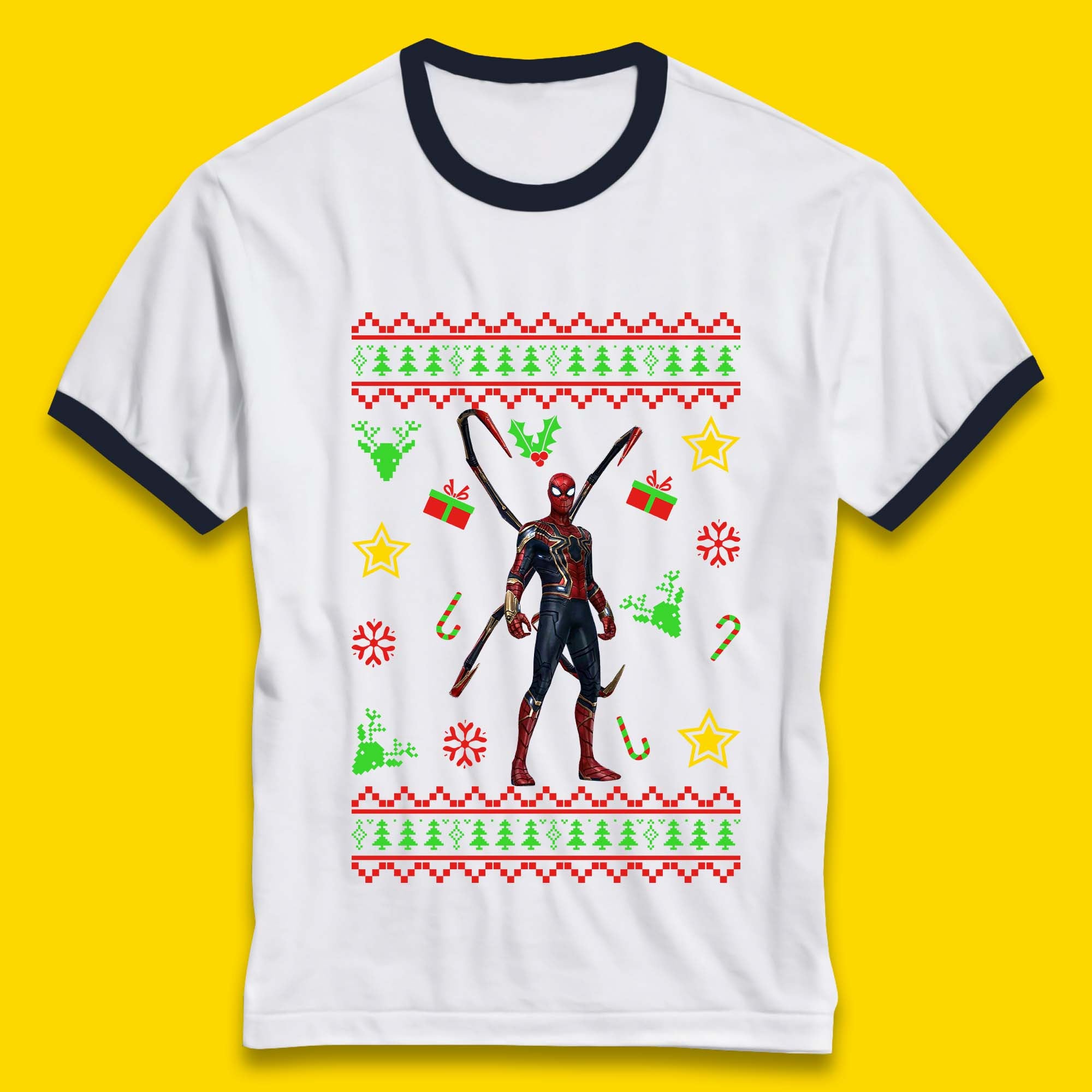 Spiderman Christmas Ringer T-Shirt