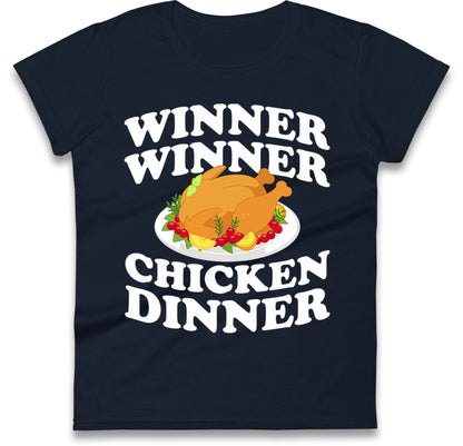 Chicken Dinner Pubg Ladies T-Shirt