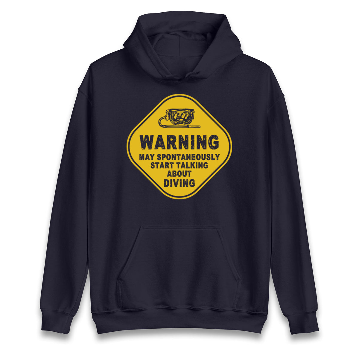 warning diving hoodie