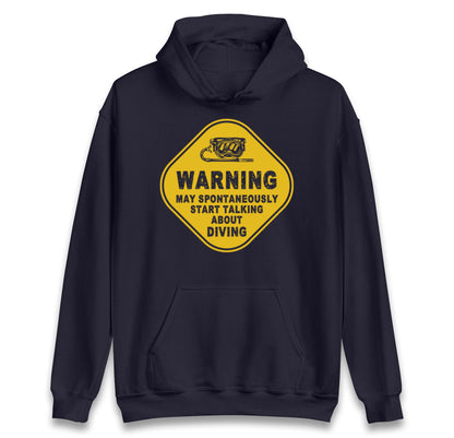 warning diving hoodie