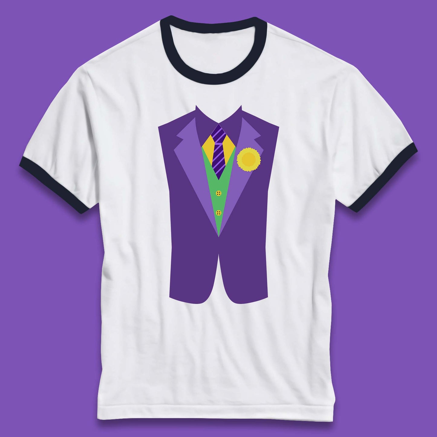 Funny Tuxedo Mardi Gras Tux Party Celebration Costume Ringer T Shirt
