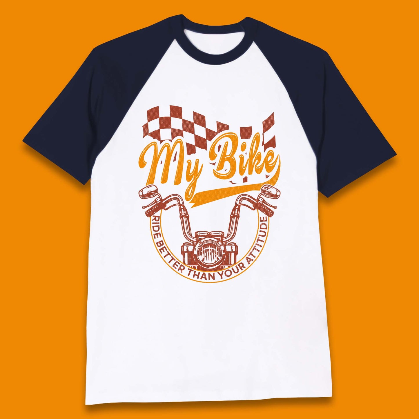 Bike Rider Attitude Baseball T-Shirt