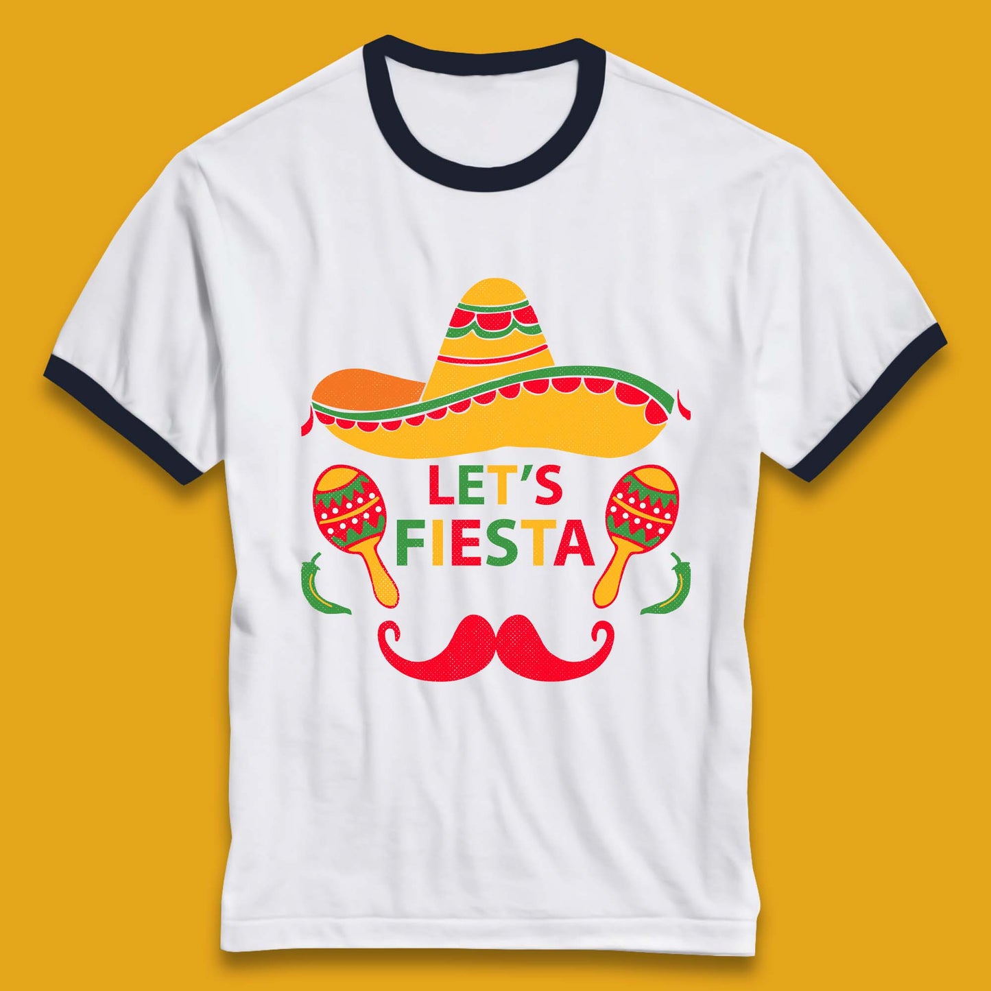 Let's Fiesta Cinco De Mayo Ringer T-Shirt