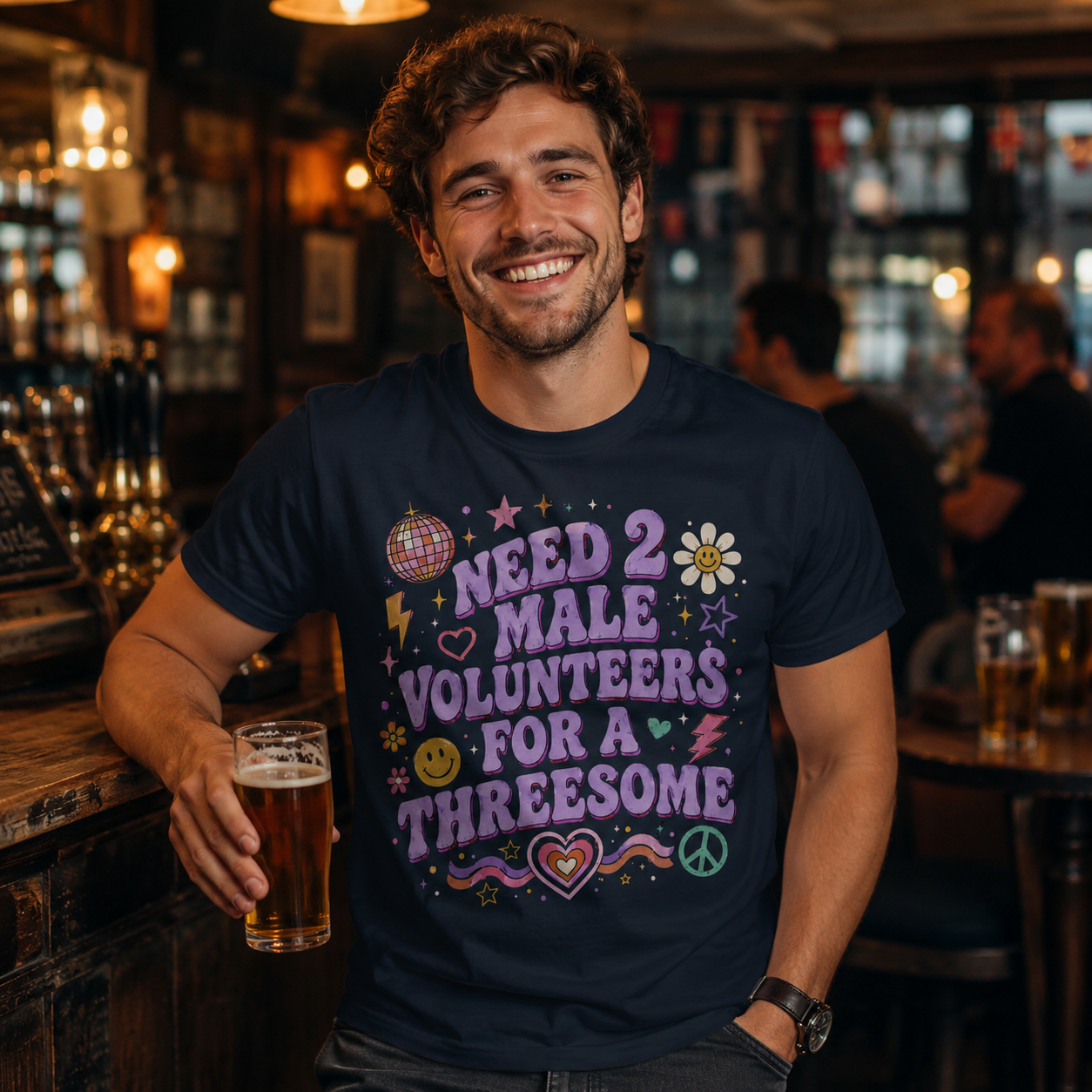 Need 2 Male Volunteers or a Threesome Shirt Single Woman Dirty Humour T Shirt Inappropriate Raunch Shirt Funny Womens Gift