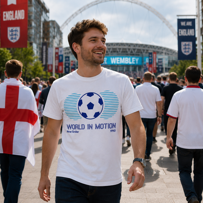 New Order World in Motion 1990 England Football Shirt