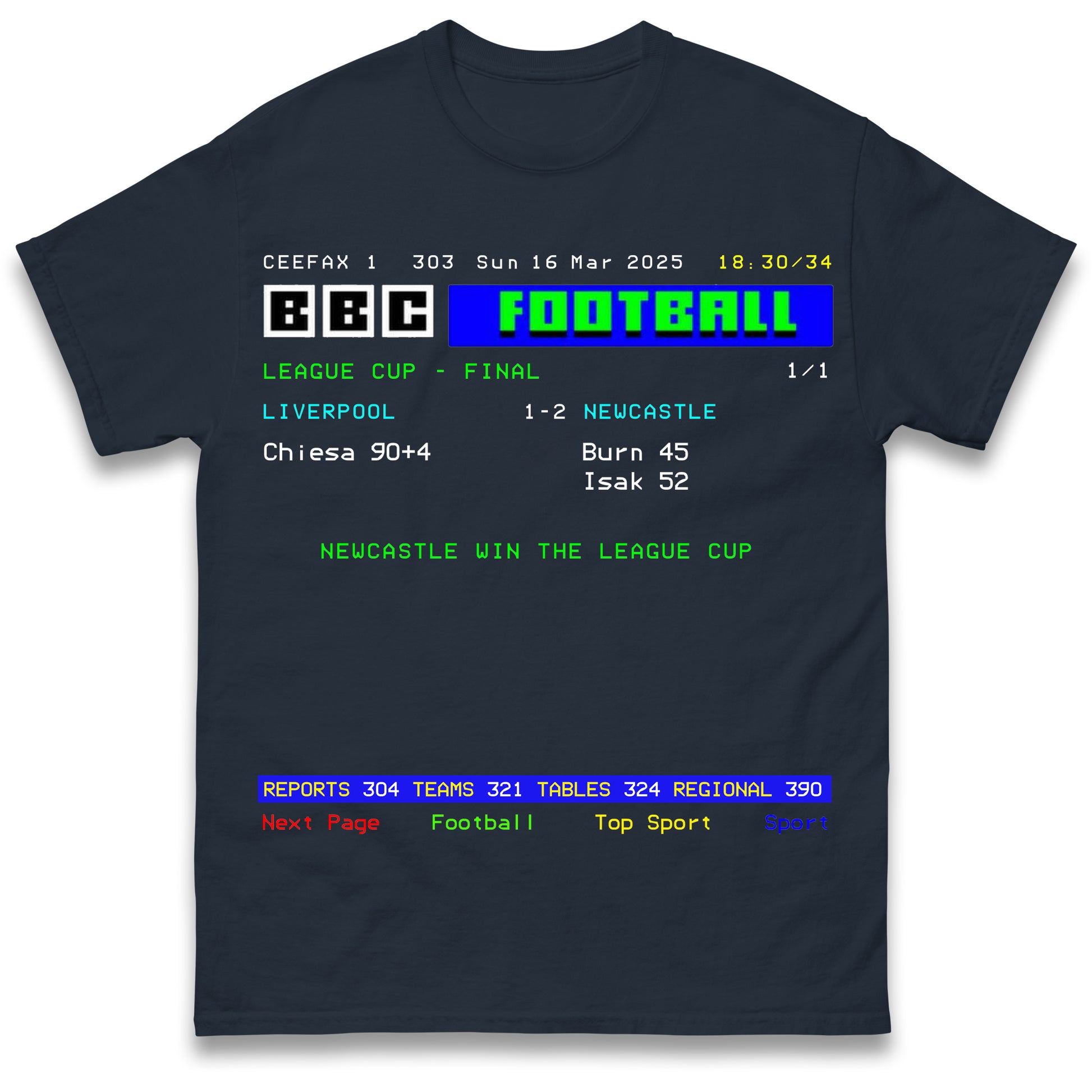 Newcastle League Cup Final Winners Shirt