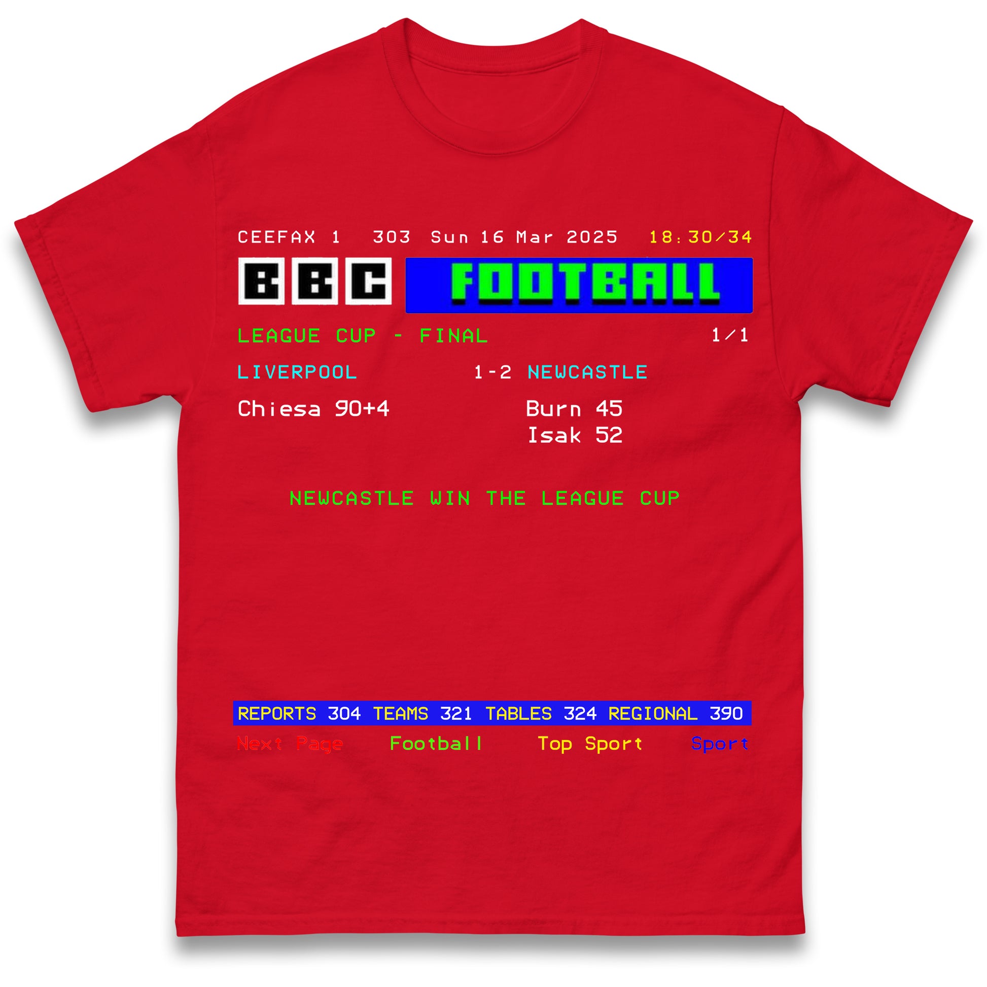 Newcastle League Cup Final Winners Shirt