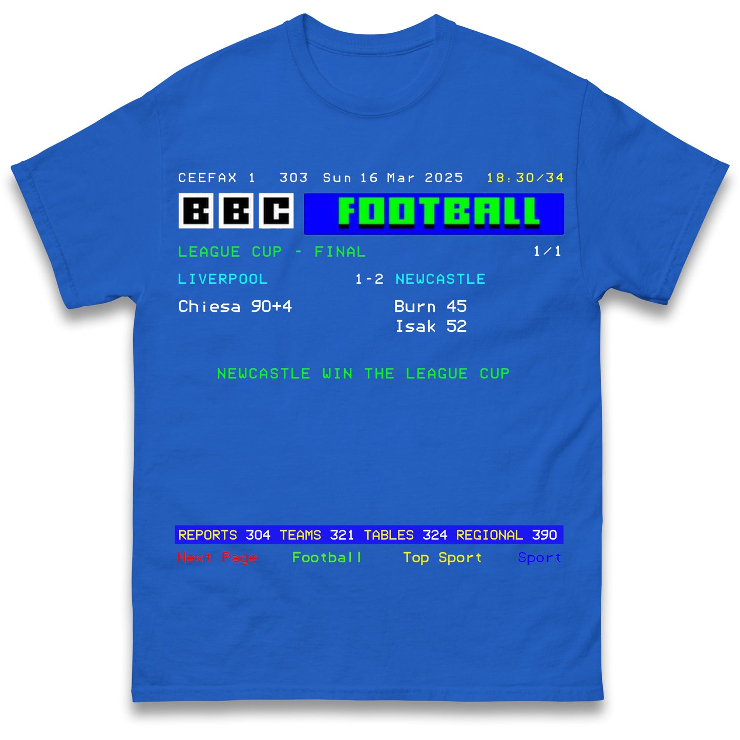 Newcastle League Cup Final Winners Shirt