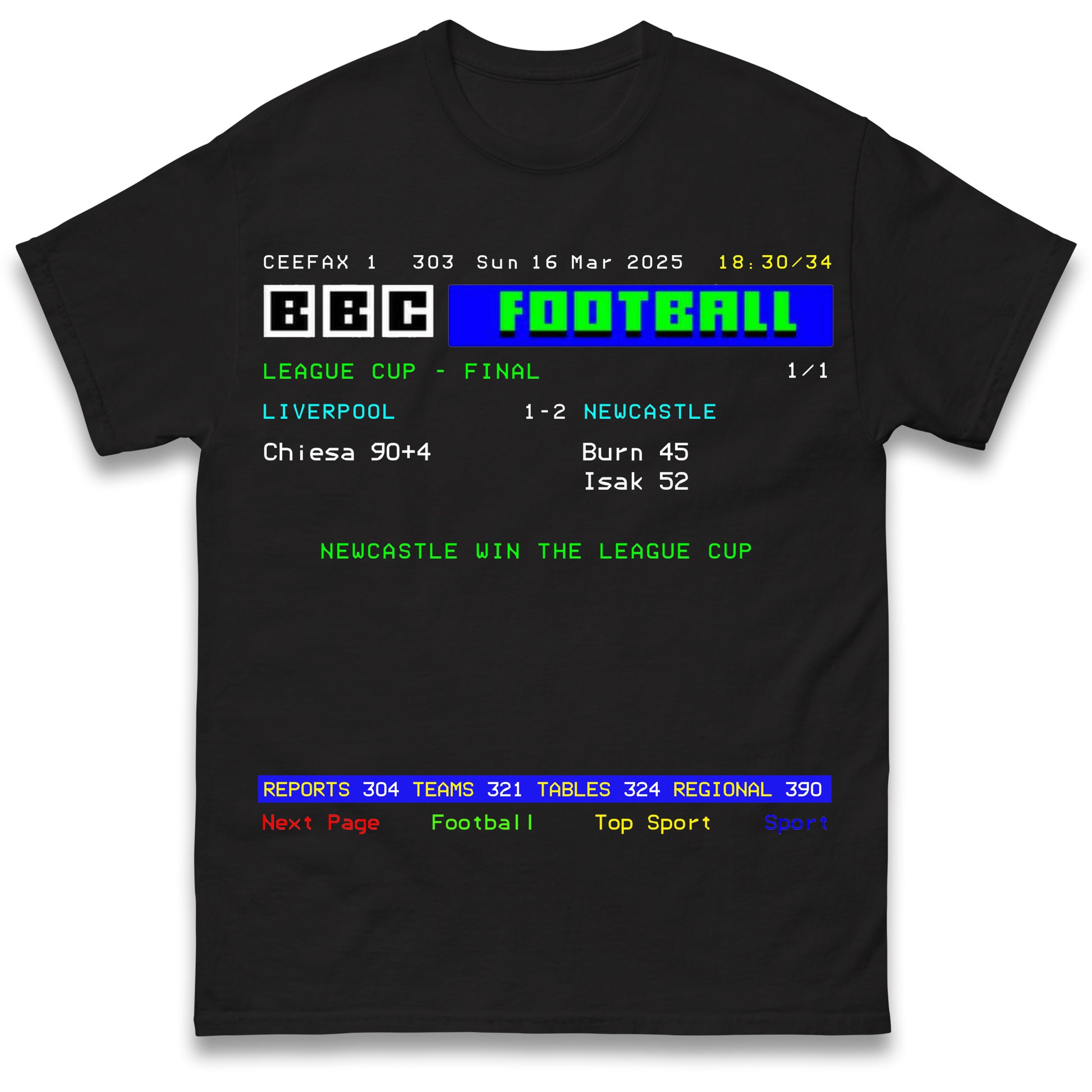 Newcastle League Cup Final Winners Shirt