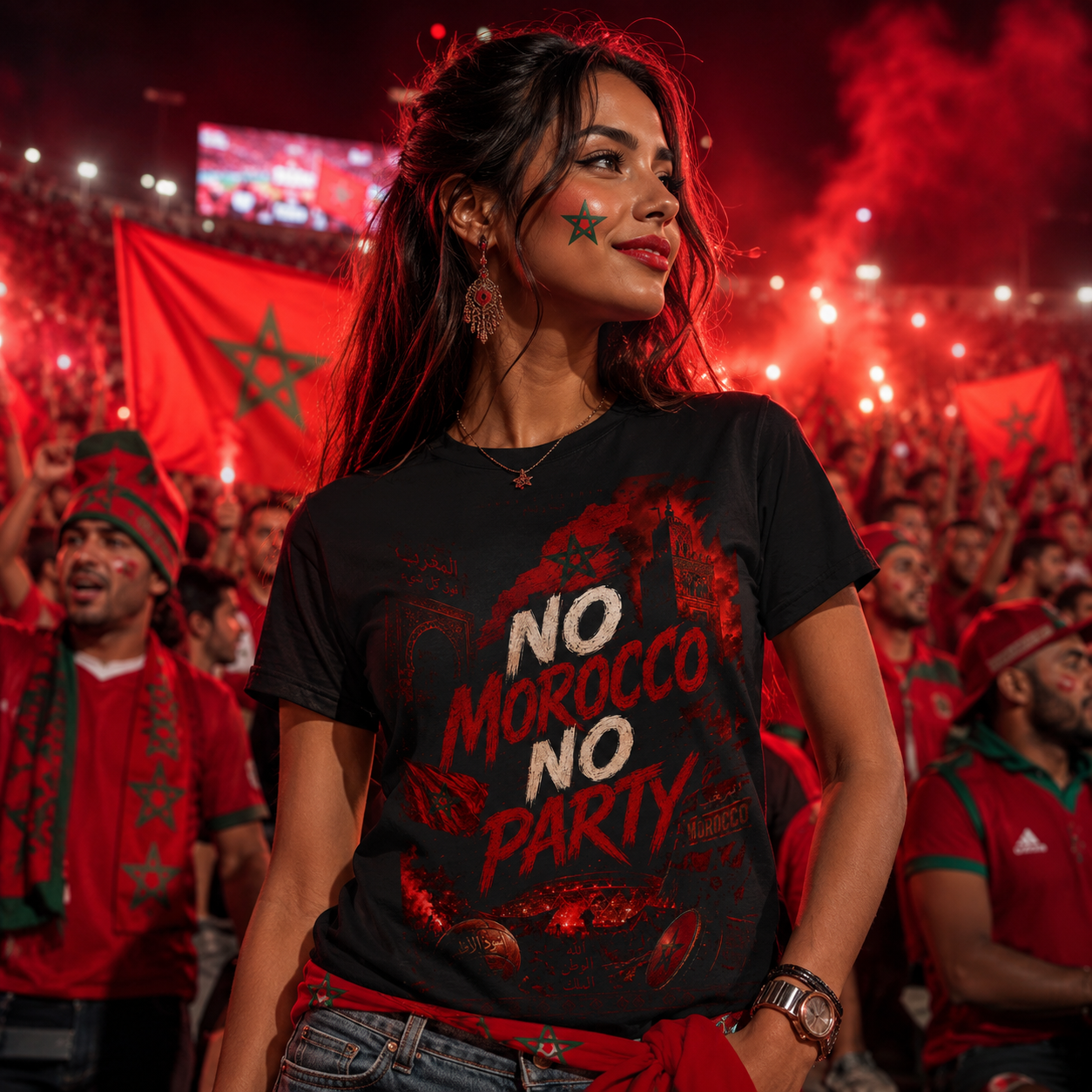 No Morocco No Party Football Shirt