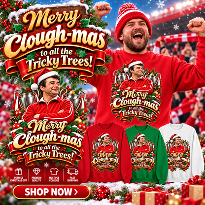 Merry Clough-mas to All The Tricky Trees Christmas Jumper