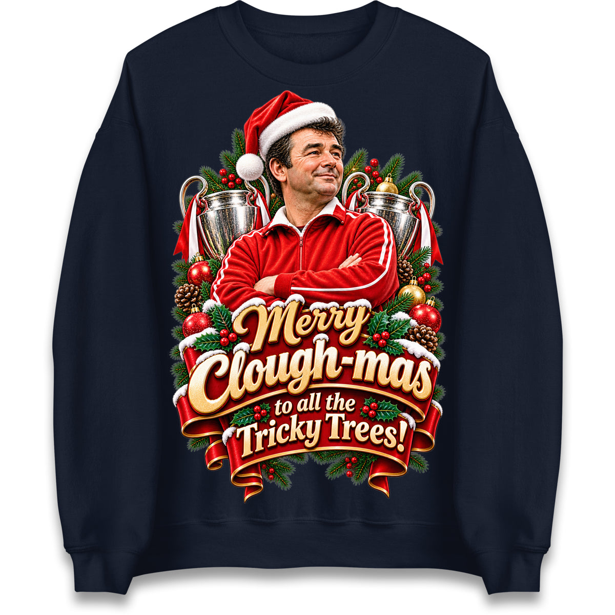 Merry Clough-mas to All The Tricky Trees Christmas Jumper
