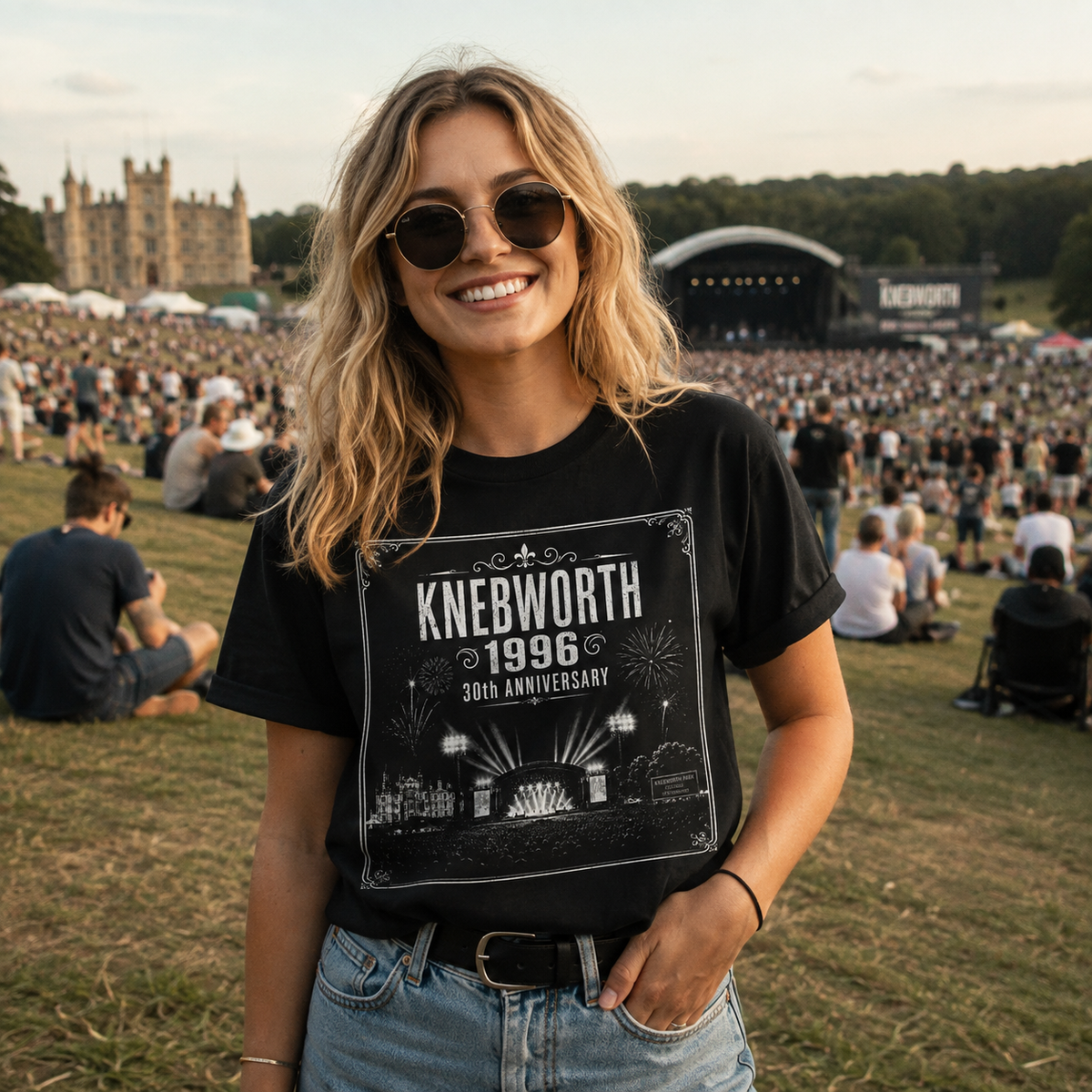 Oasis Knebworth 1996 30th Anniversary T Shirt