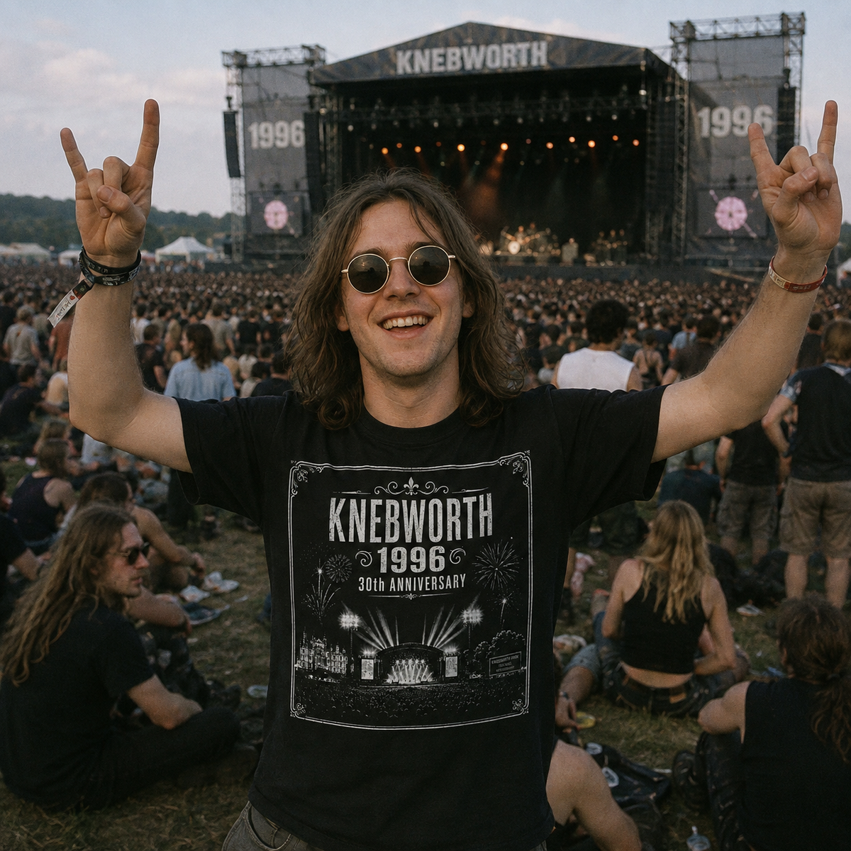 Oasis Knebworth 1996 30th Anniversary T Shirt