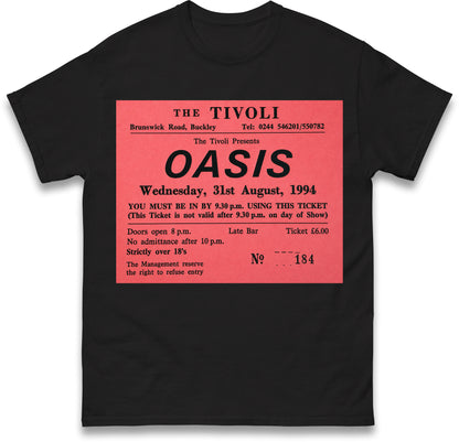 Oasis Tivoli Ticket T Shirt