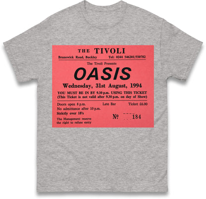 Oasis Tivoli Ticket T Shirt