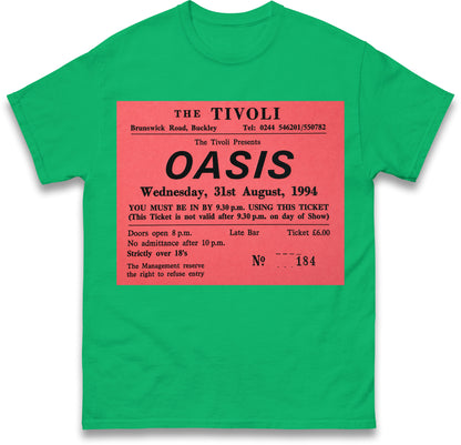 Oasis Tivoli Ticket T Shirt
