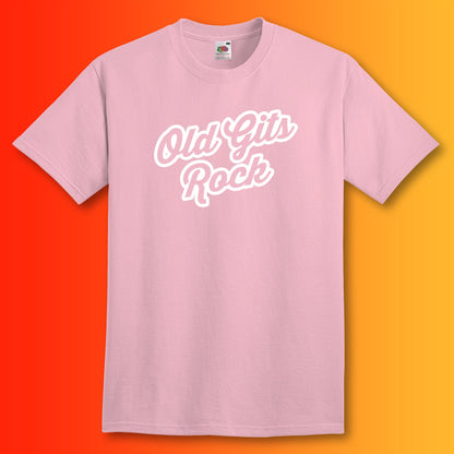 Old Gits Rock Unisex T-Shirt Light Pink