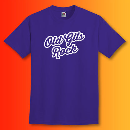 Old Gits Rock Unisex T-Shirt Purple