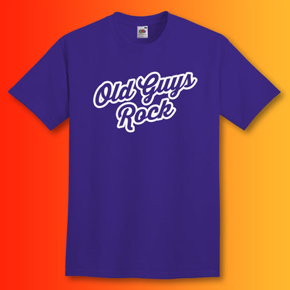 Old Guys Rock T-Shirt Purple