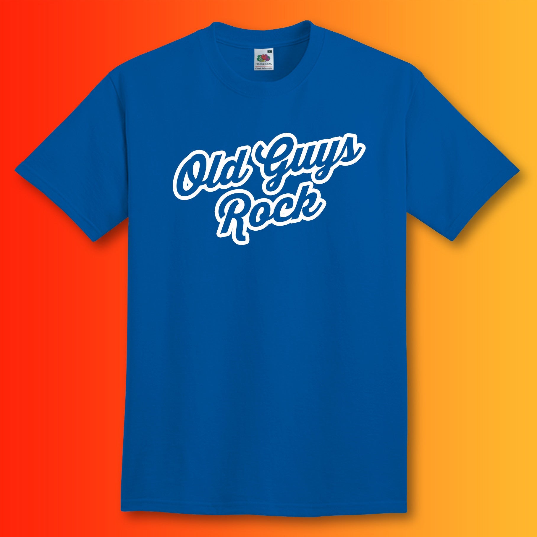Old Guys Rock T-Shirt Royal Blue