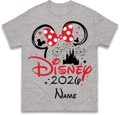 Personalised Disney 2026 T Shirt with any Name