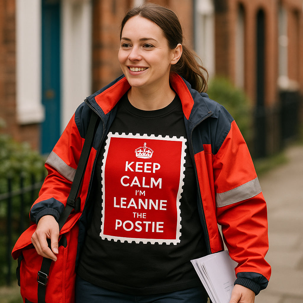 Personalised Keep Calm I'm The Postie Unisex T Shirt with any Name