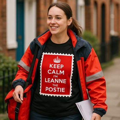 Personalised Keep Calm I'm The Postie Unisex T Shirt with any Name