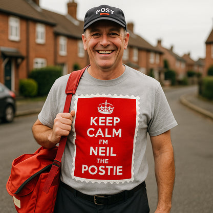 Personalised Keep Calm I'm The Postie Unisex T Shirt with any Name