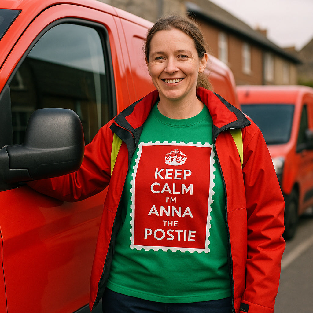 Personalised Keep Calm I'm The Postie Unisex T Shirt with any Name