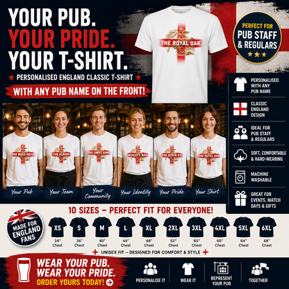 Personalised Pub England Shirt