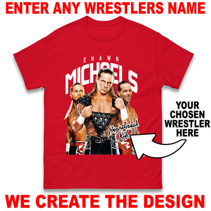 Custom Wrestling Bootleg Unisex T-Shirt Based on Any Wrestler You Name