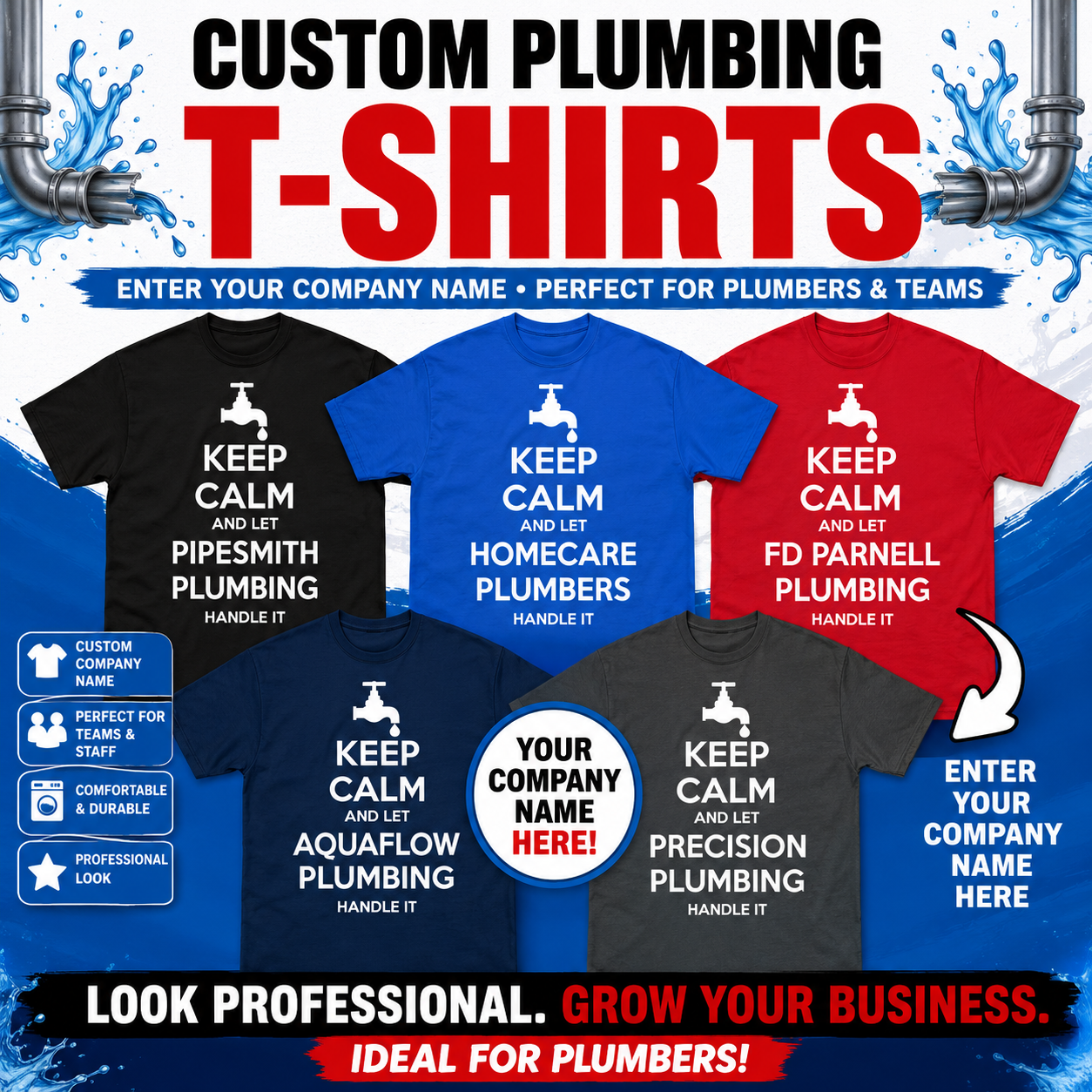 Plumbing T-Shirt Design