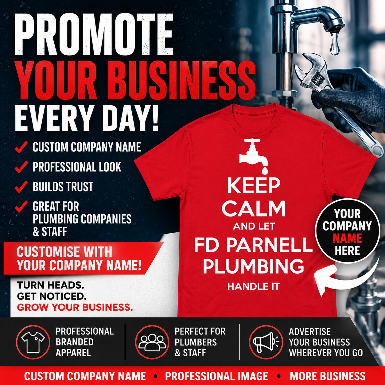 Plumbing T-Shirt Design